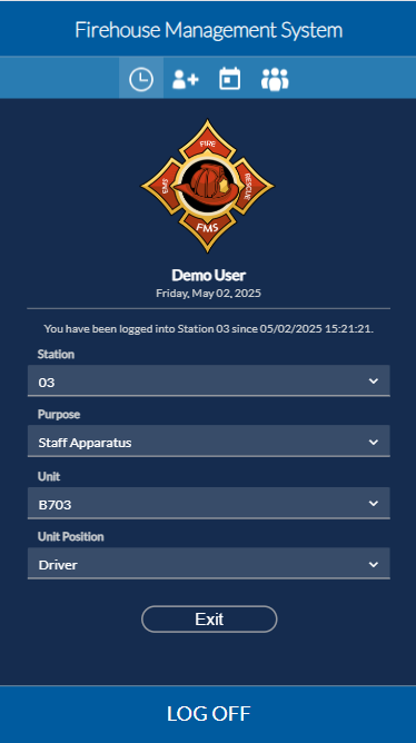 Mobile Time Entry page